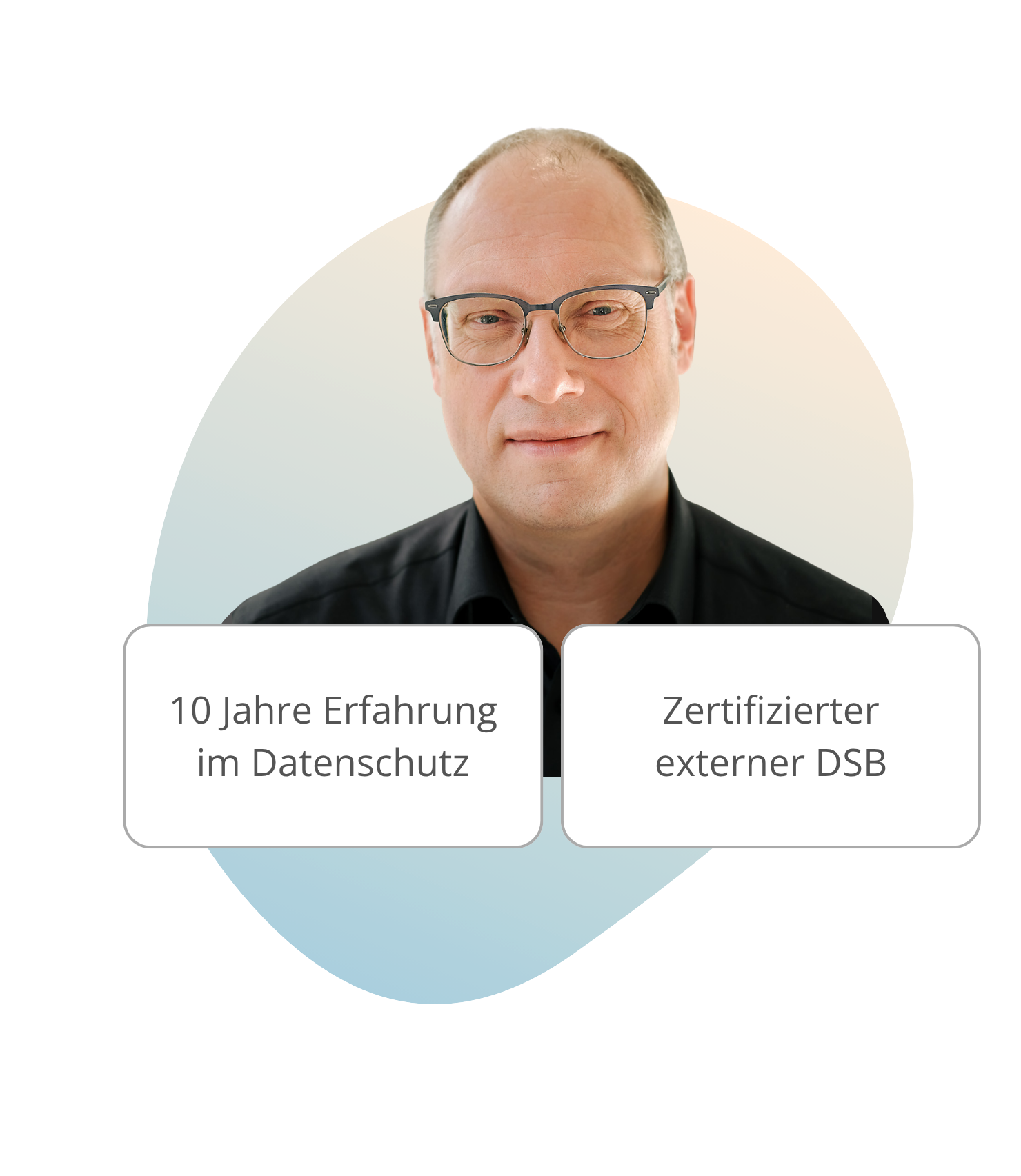 Herobild-Markus-Sextro Auf dem Bild ist der Datenschutzbeauftragte Markus Sextro zu sehen. Er trägt eine Brille und ein schwarzes Hemd.